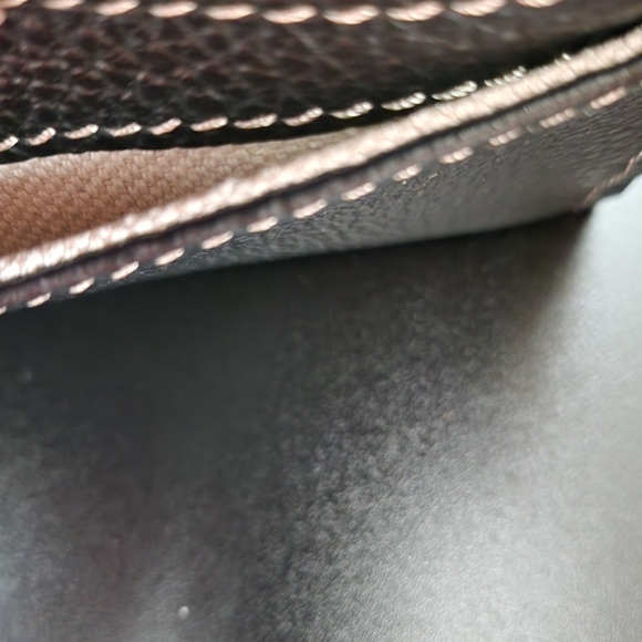 Dooney Slim Black Leather Envelope Wallet - Picture 4 of 5